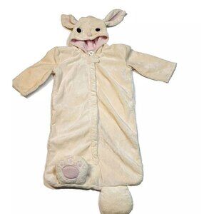 Gymboree baby girl bunny bunting size 0-6 months sleep sack rabbit ears paws tai